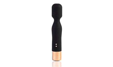 Wand Massager G-Spot Vibrator Clit Vibrator Powerful Stimulation IPX7 Waterproof (Color: black)