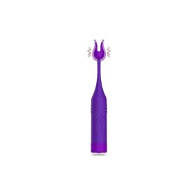 Variable speed Wand Massagers teaser pen G-spot vibrator (Color: purple)